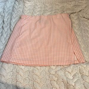 H&M Women’s Pink Gingham Mini Skirt